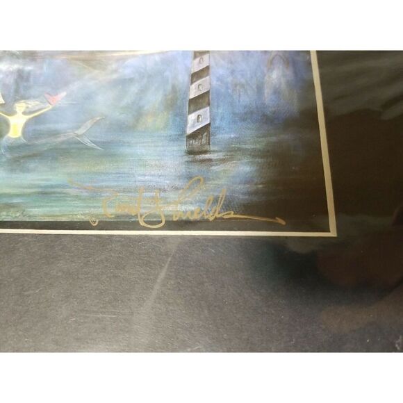 Robert‎ Shields 5"x8" Mermaid Love Lithograph Signed by Artist Cardboard Frame - Picture 6 of 8